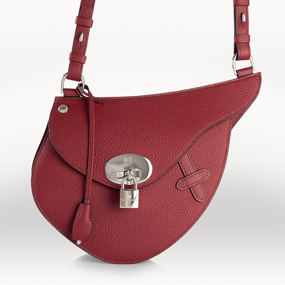 Sac à main crossbody en cuir de taurillon rouge Cardinal