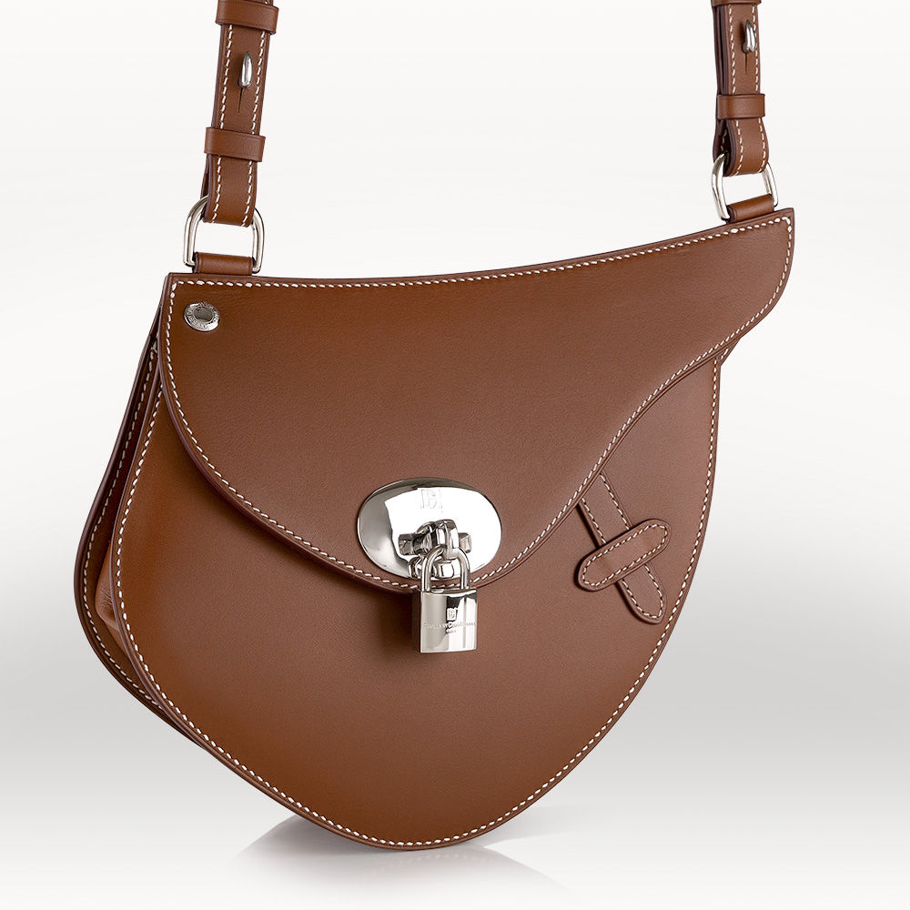 Sac à main crossbody en cuir de veau Nappa Gold