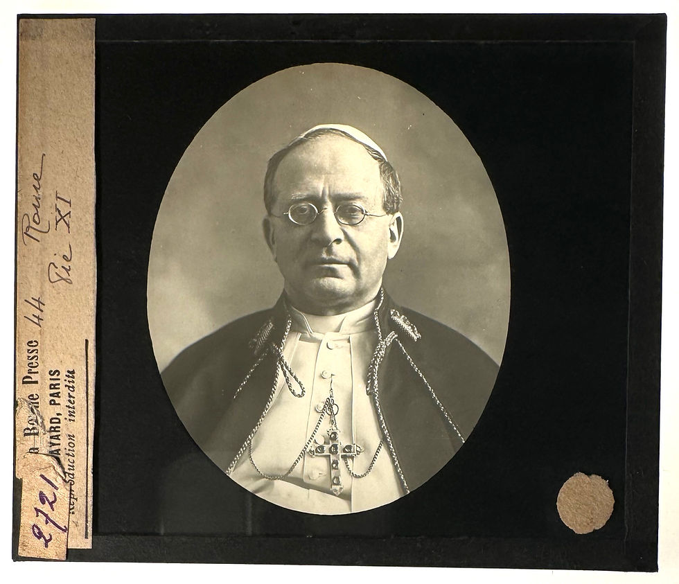 Thumbnail: Portrait of Pius XI, glass plate c. 1925