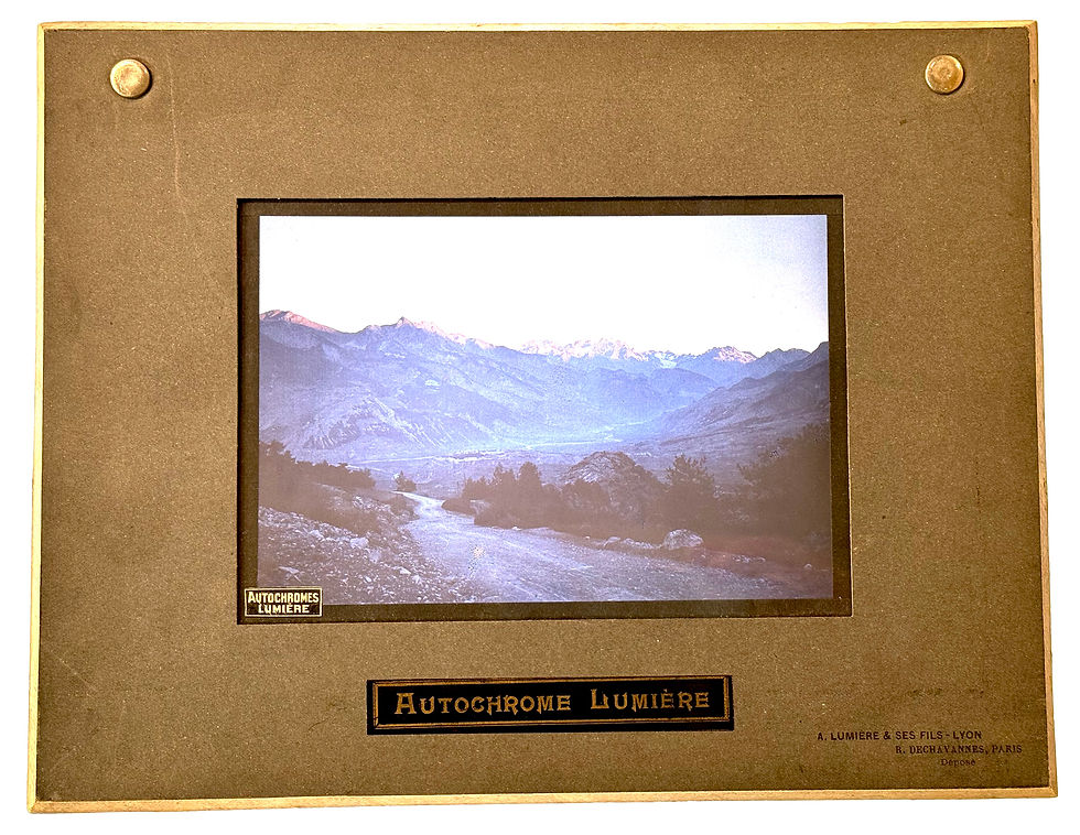 Thumbnail: Autochrome "Mountain Landscape at Sunset" circa 1910