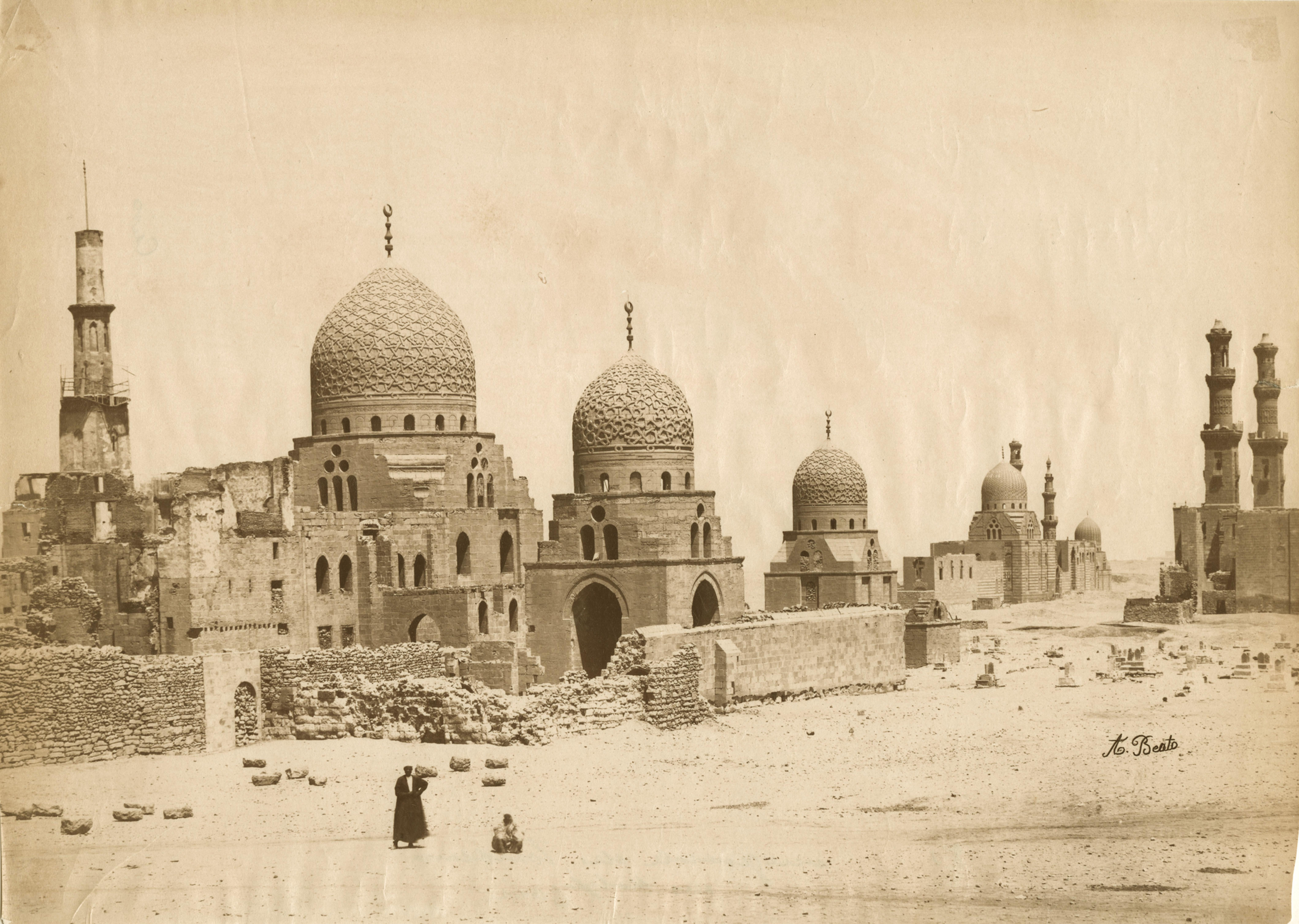 Antonio BEATO (1825-1905) Tombeau des Califes, Egypte c.1865