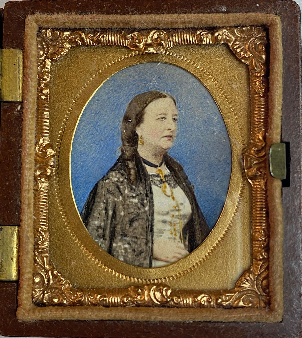 Miniature : Photographie rehaussée - Dans son étui Union Case serti Pinchbeck