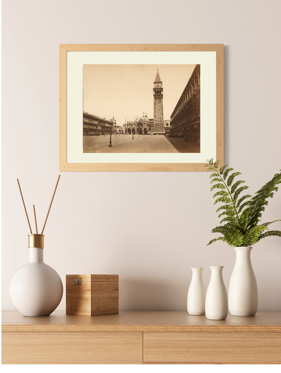 Miniature : Carlo PONTI (1823-1893), Place Saint Marc, Venise c.1870