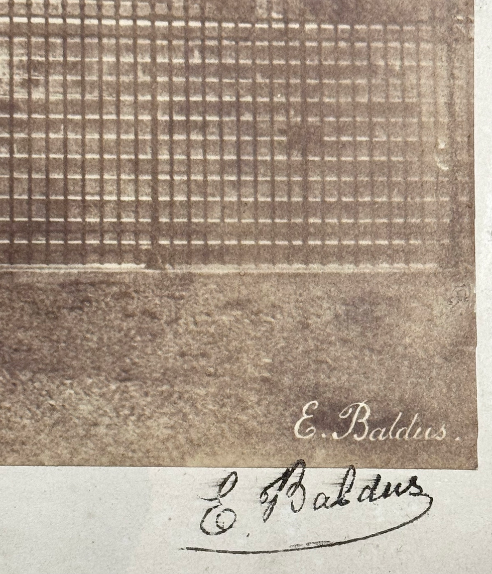 Miniature : Edouard BALDUS (1813-1889), Eglise Saint-Gilles , signé, circa 1856