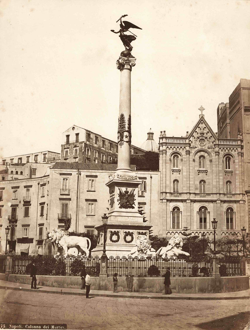 Miniature : Roberto RIVE, Place des Martyrs, Napoli, Italie c 1870