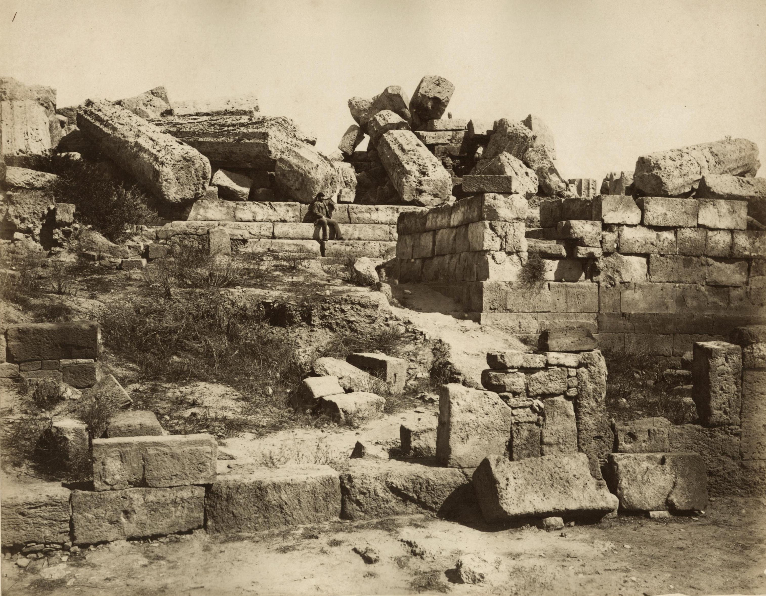Giorgio SOMMER (1834-1914) , Temple de Selinonte, Sicile circa 1870