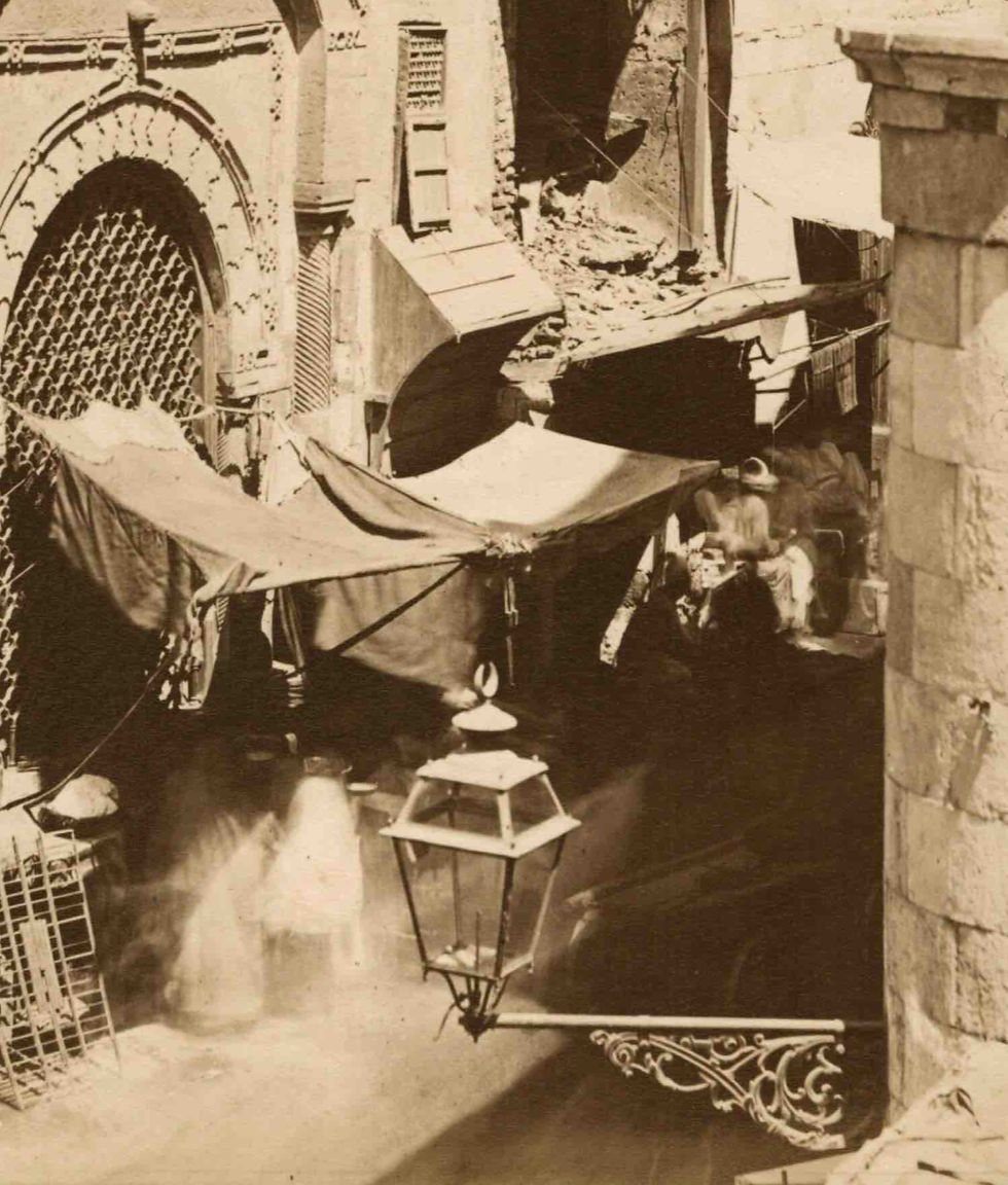 Miniature : Emile BECHARD (1830-1889) Fontaine et Ecole au Caire, Egypte c.1870