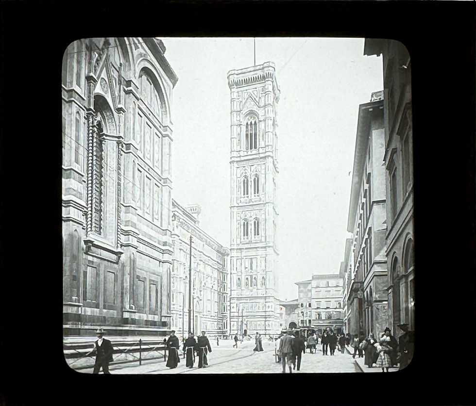 Thumbnail: Giotto's Campanile, Florence, Glass Plate c.1890