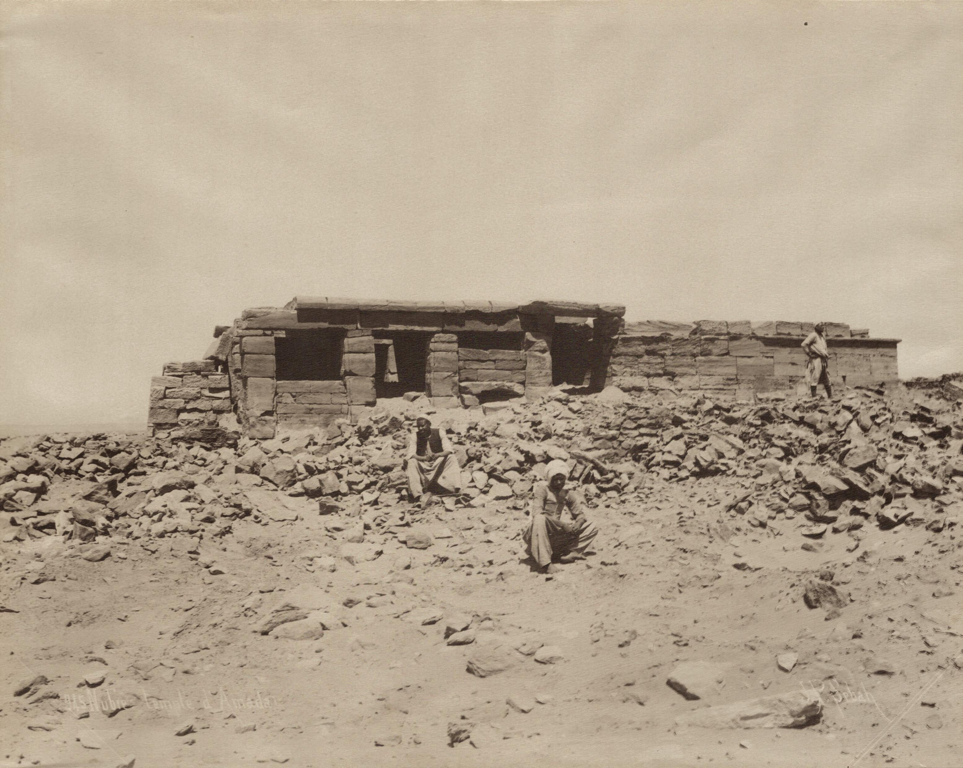 Pascal SEBAH (1823-1886) Temple d'Amada, Nubie, Egypte c.1870