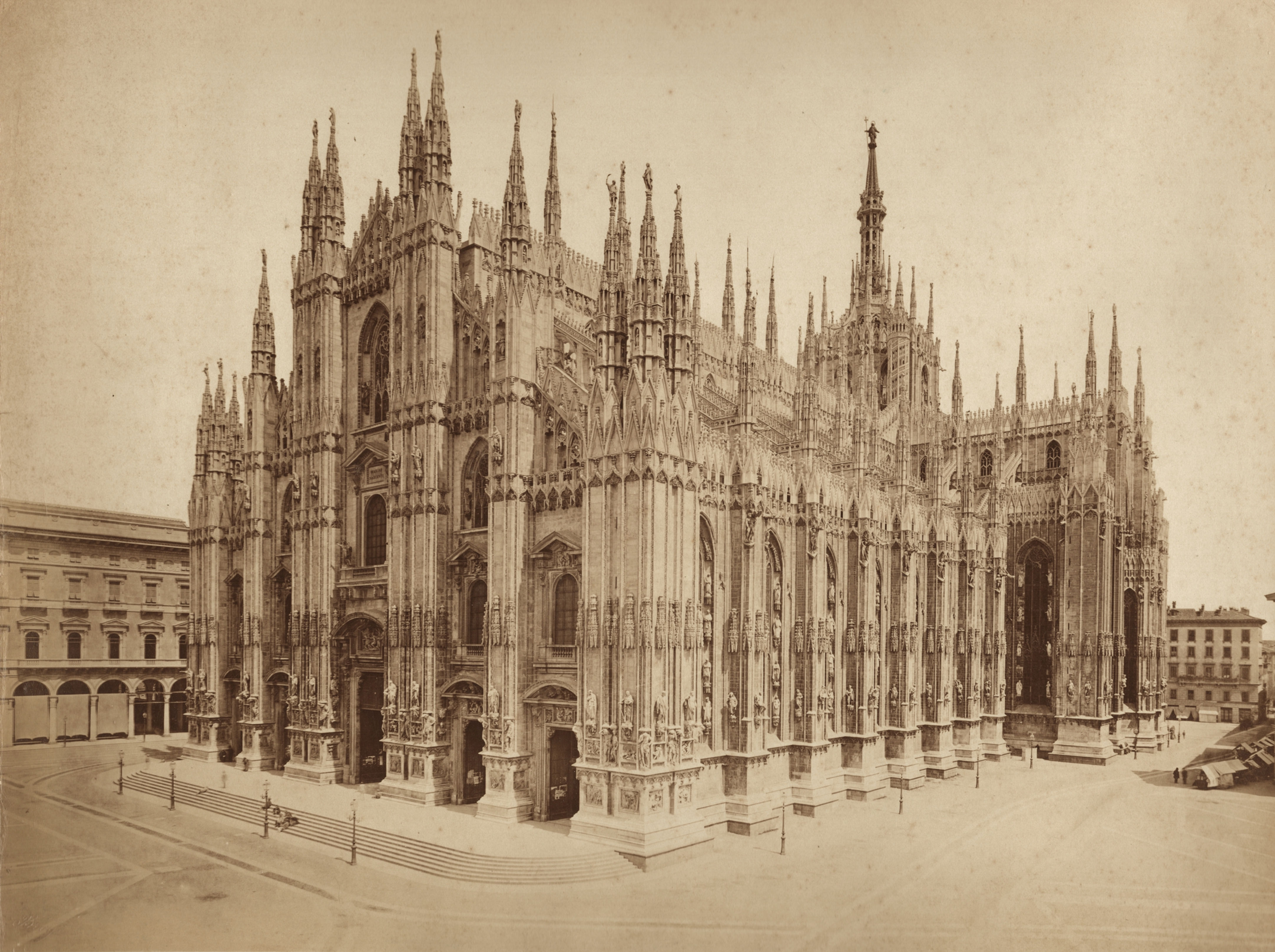 Giovanni Battista BRUSA "Cathédrale, Milan" circa 1870