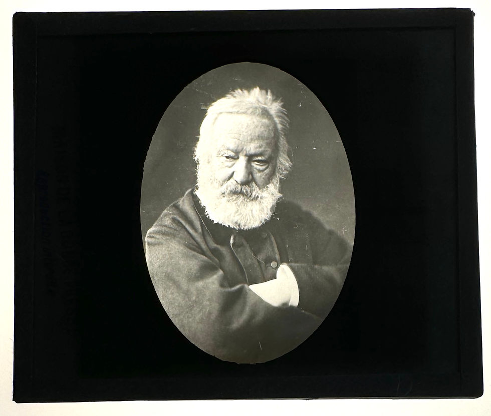 Thumbnail: Portrait of Victor Hugo, glass plate c. 1900