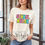 Thumbnail: Bright Letters Dalmatian Background Teacher Shirt