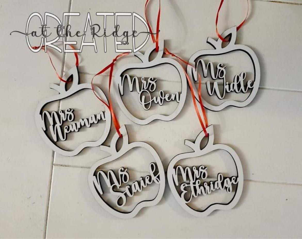 Teacher Apple Ornament