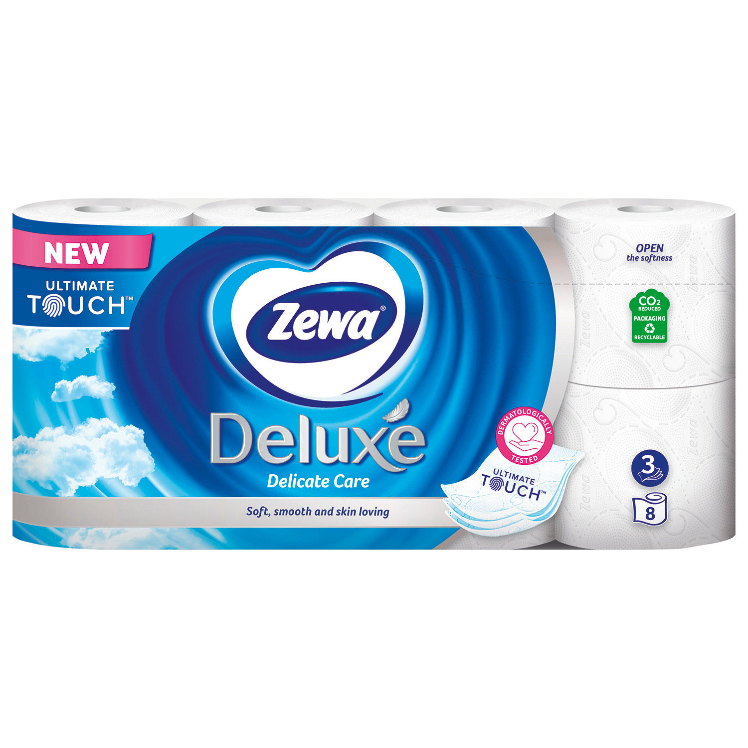 Zewa Deluxe Toilet Paper Delicate Care 3 Layers (8/1) 
