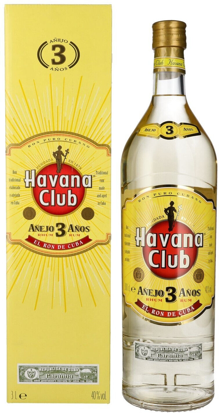 Havana Club 3 YO Rum bottle and box