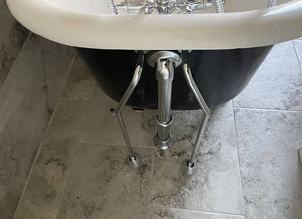 new bathtub and fixture installation