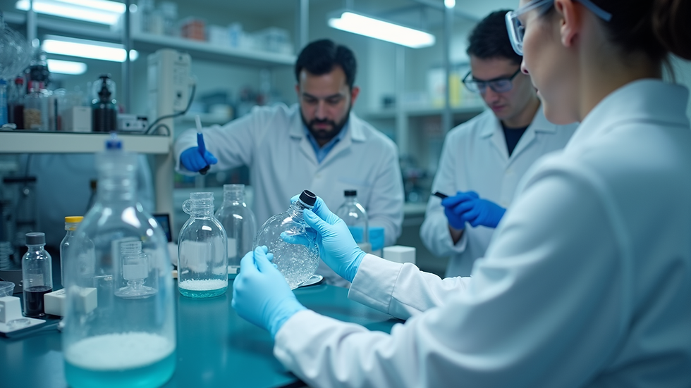 Close-up view of a laboratory setup with gene editing tools