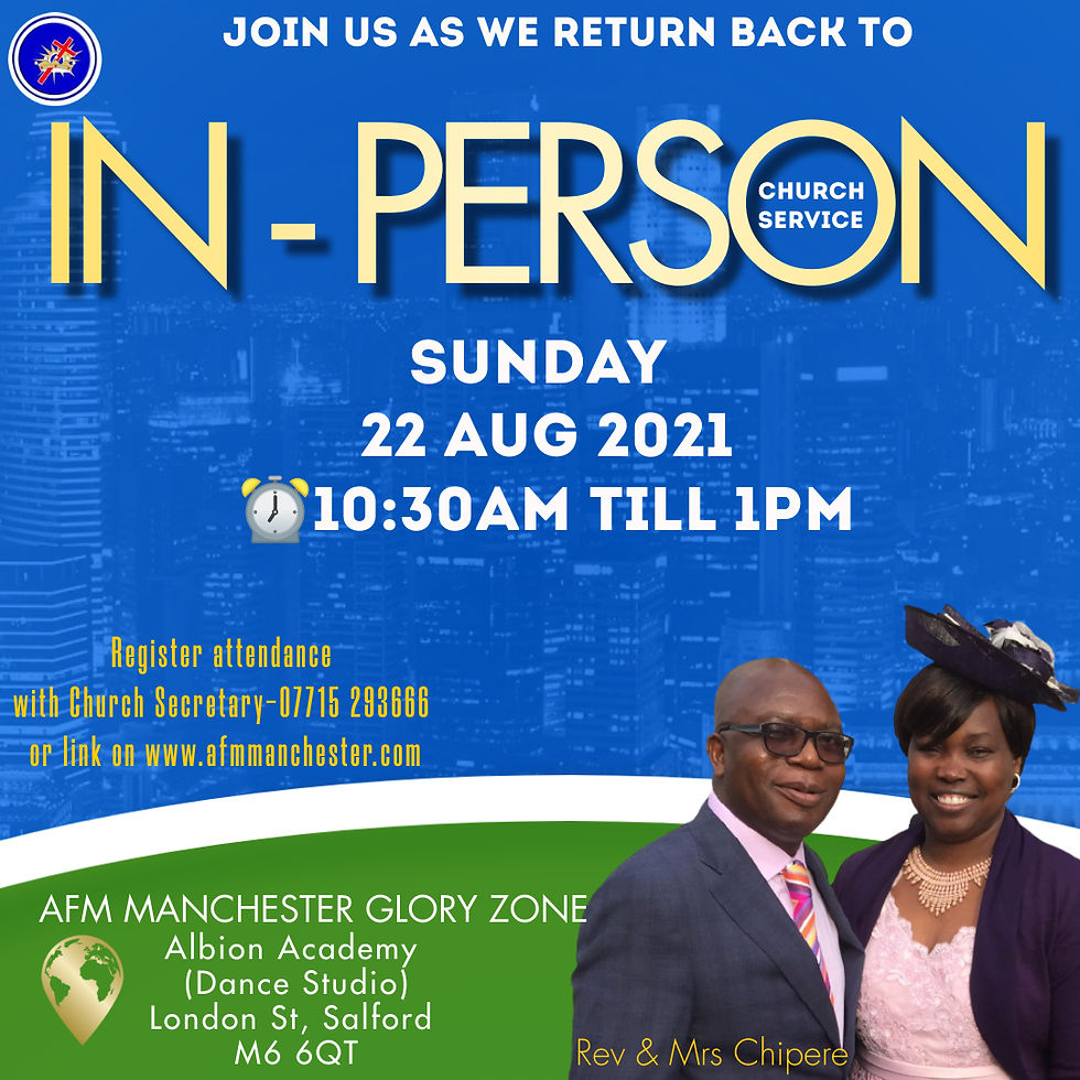 Sunday Church Service - IN PERSON