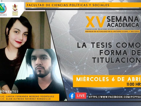 Egresados presentan ponencia sobre formas de titulación