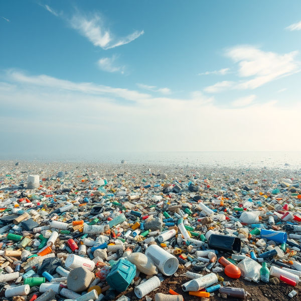 The scale of the plastic pollution of land