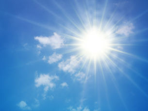 Hot sun beating down