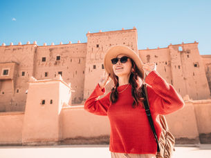 Young person travelling in Morocco