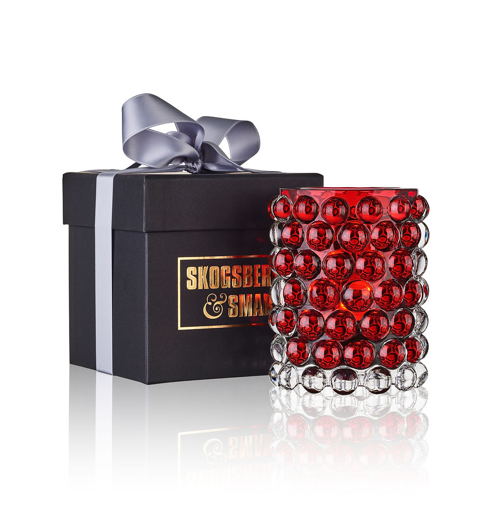 Ljuslykta Hurricane Boule Röd