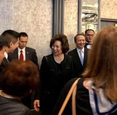 US Department of Transportation Secretary Elaine Chao gives an important speech about the positive impact of Asian Pacific Americans in US society