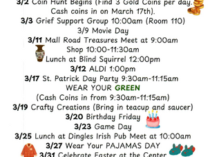 Senior Center Events - March