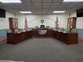 Village of Cadiz meeting room with U-shaped table