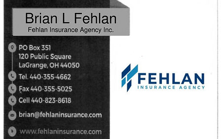 Brian L Fehlan, Fehlan Insurance Agency business card