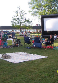 Community outdoor movie gathering on 07/17/2018