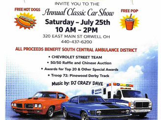 Annual Classic Car Show - Jul. 25