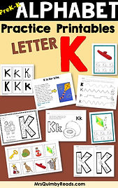 Letter K - alphabet pages