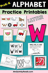 Letter W - alphabet pages