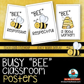 busy bee classroom posters, teaching citizenship, teacher resources