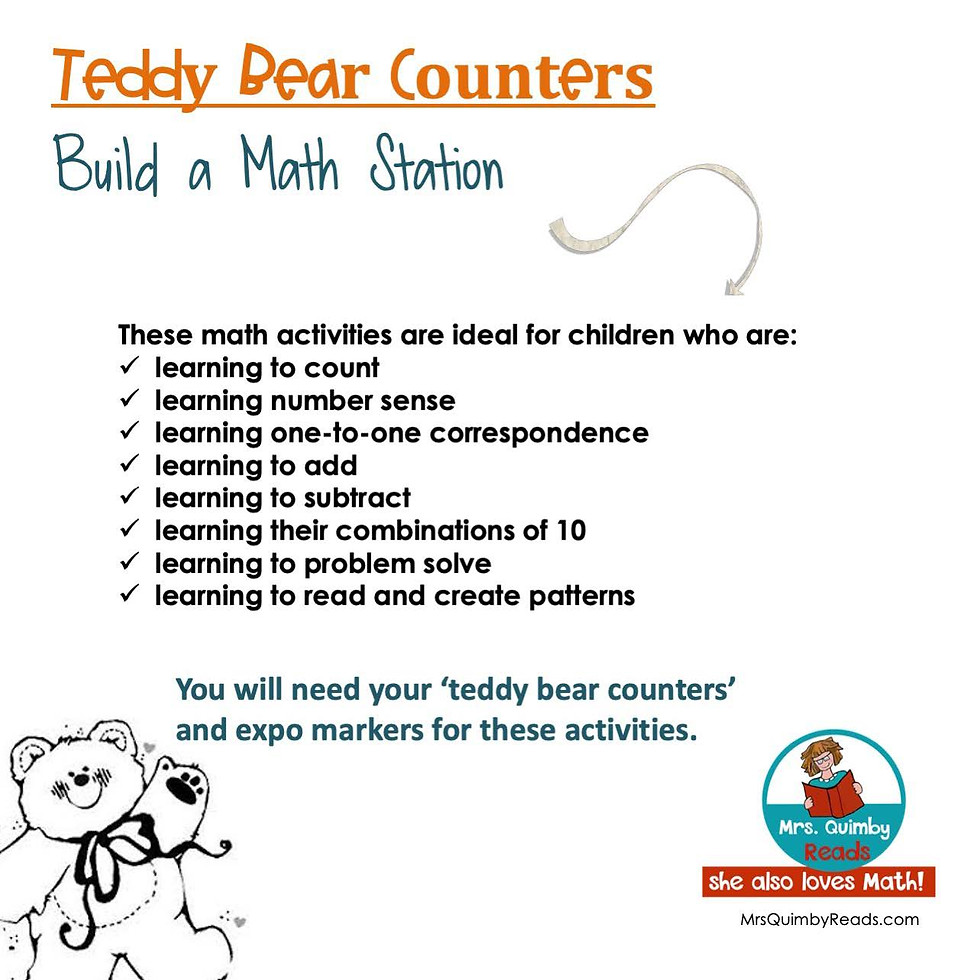 Thumbnail: Teddy Bear Counting Station | PreK- 1 | Math Station