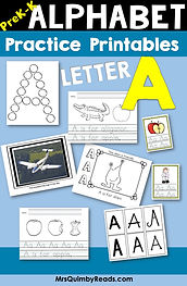 letter A practice printables