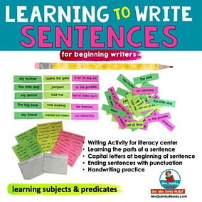 cover-learning to write sentences