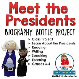 presidents biography bottle project