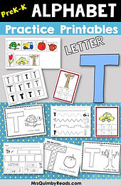 Letter T - alphabet pages