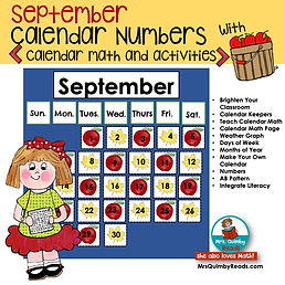September Calendar Numbers