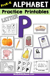 letter P - alphabet pages
