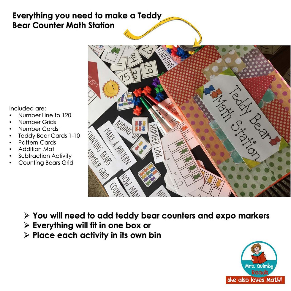 Thumbnail: Teddy Bear Counting Station | PreK- 1 | Math Station