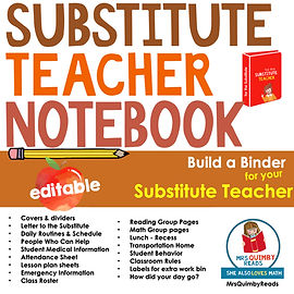 Substitute Teacher Notebook