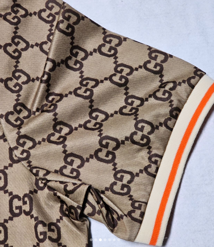 Thumbnail: Men's GG COTTON SILK POLO SHIRT