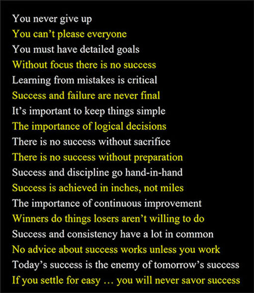 you never give up