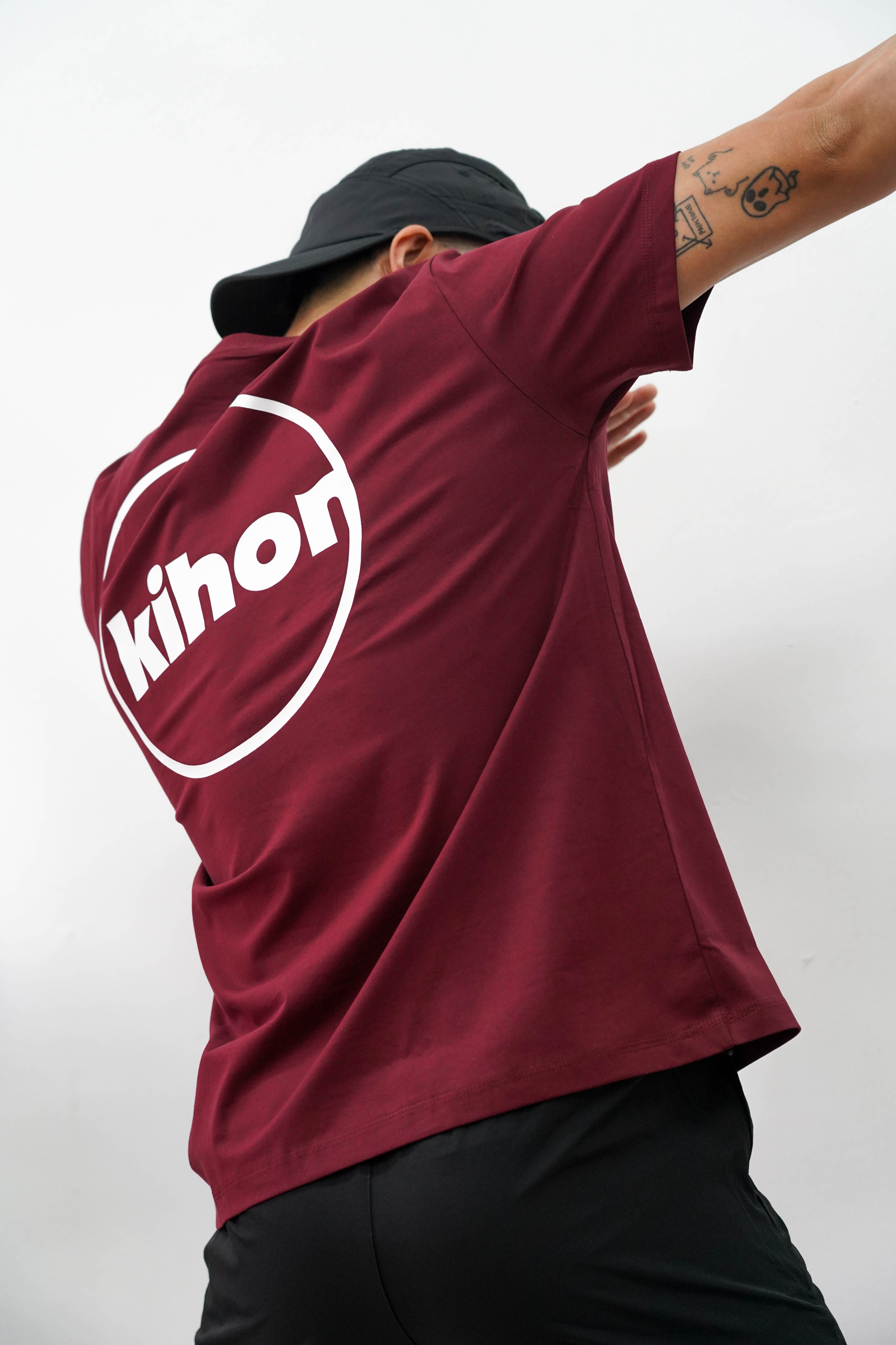 Kihon Circular Logo Tee (Maroon)
