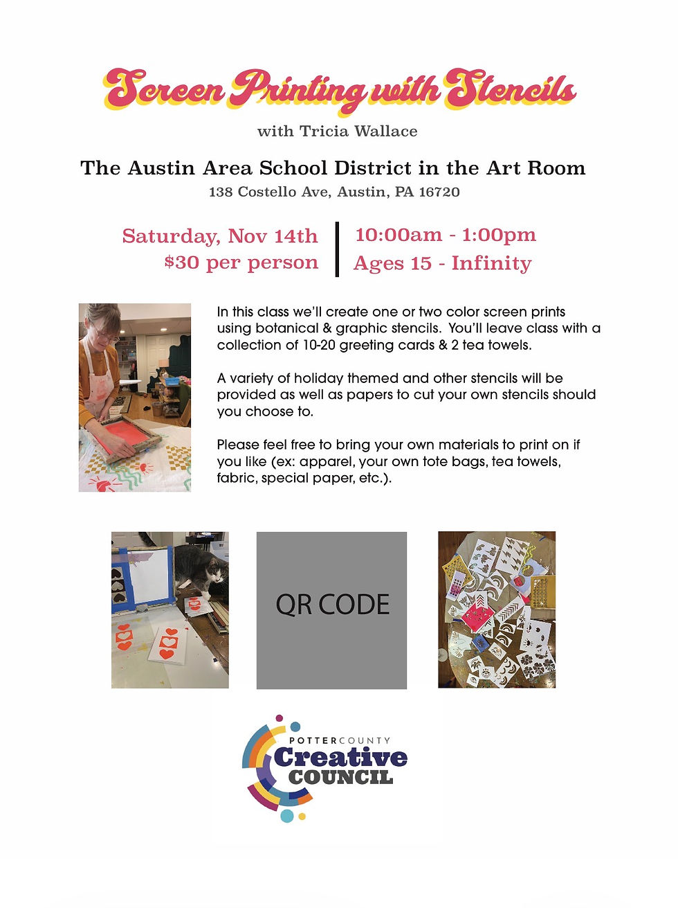 Screen Printing with Stencils