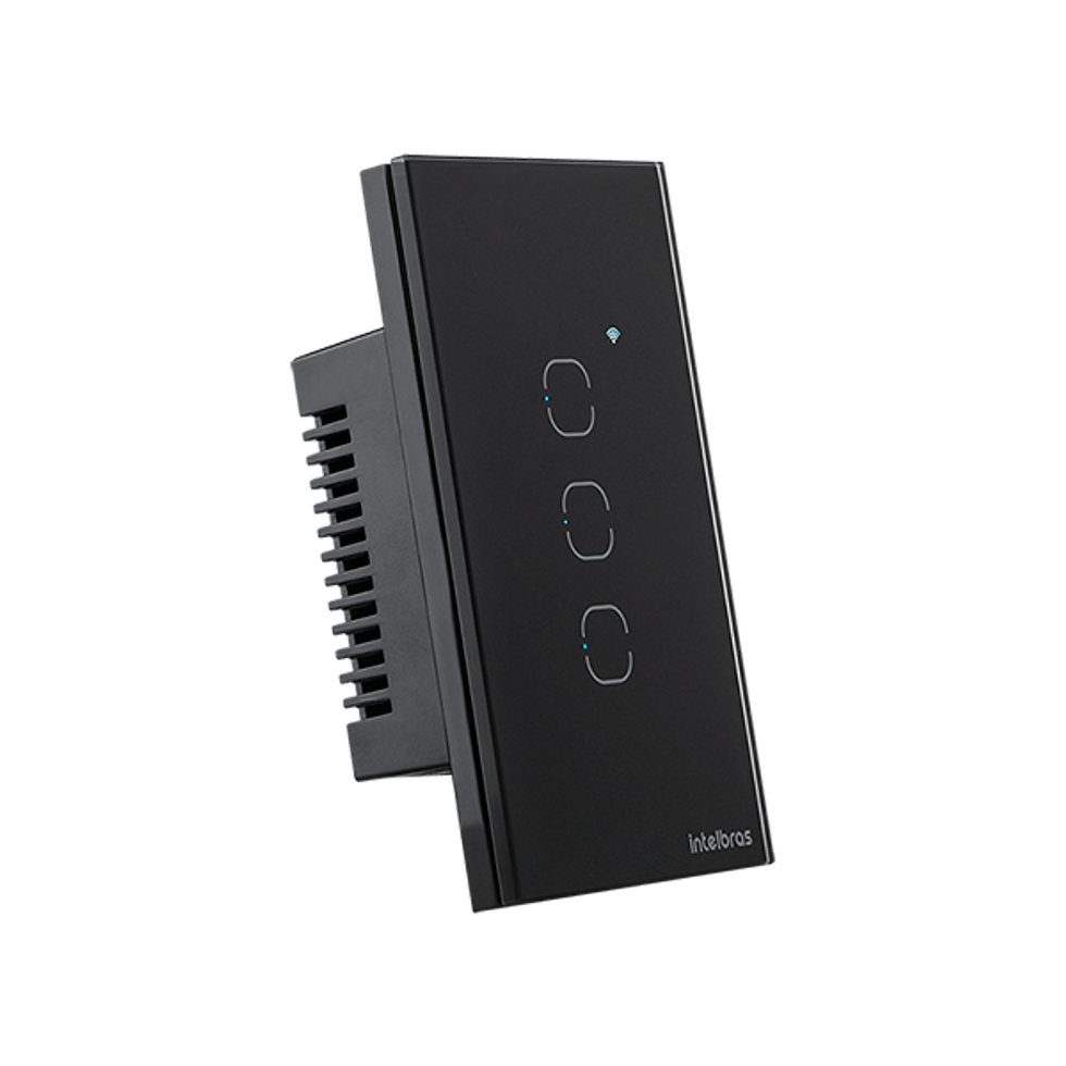 Miniatura: Interruptor Inteligente Touch Wi-Fi 3 Teclas Preto - Intelbras EWS 1003 PT